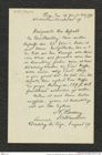 Nachlass Franz Steindachner, Brief von N. Carlberg an Franz Steindachner (19.06.1899), Inv.Nr. 77.01, Seite 1